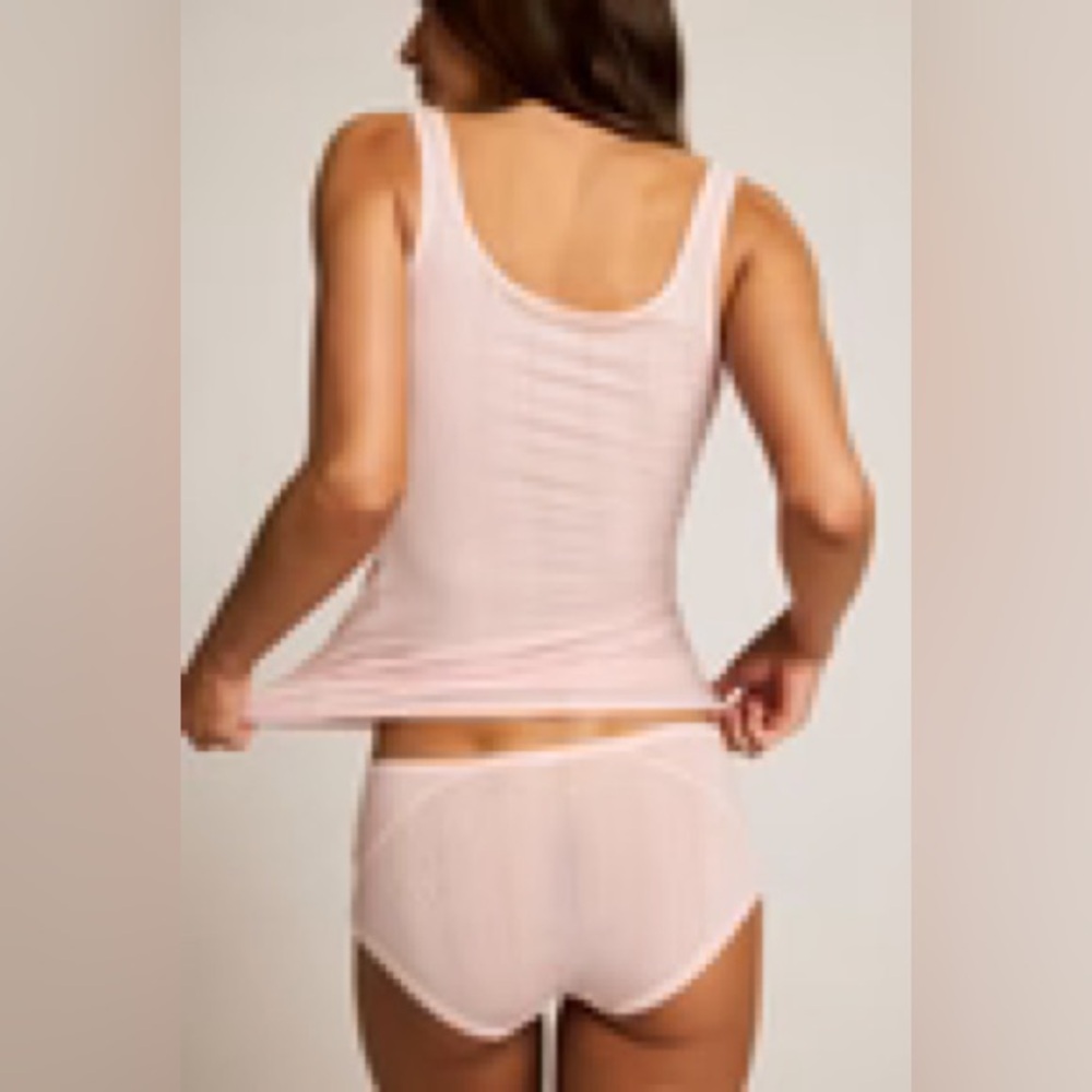 Negative Underwear Whipped Ribbed Tank Top - Peach - Picture 1 of 4